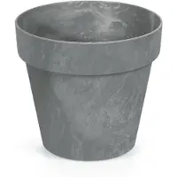 Prosperplast Bloempot - betonlook - grijs - kunststof - 20 cm - Plantenpotten