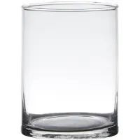 B-Living Cilindervaas Glas Ø12xH20cm Transparant Transparant Glas Vaas