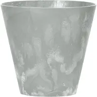 Prosperplast Kunststof bloempot/plantenpot betonlook 40 cm licht grijs - Plantenpotten