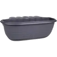 Merkloos Balkon Plantenbak - Antraciet - 10Ltr - 51 x 20 x 18 cm - Kunstof
