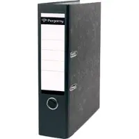 Pergamy Ordner A4 80 mm karton gewolkt zwart - 4 stuks