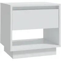 vidaXL Nachtkastje 45x34x44 cm bewerkt hout wit