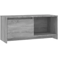 vidaXL Tv-meubel 90x35x40 cm bewerkt hout grijs sonoma eikenkleurig