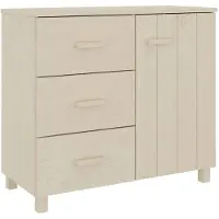 vidaXL Dressoir HAMAR 90x40x80 cm massief grenenhout honingbruin