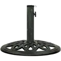 vidaXL Parasolvoet 40x40x32 cm gietijzer groen