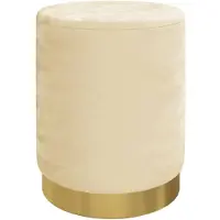 vidaXL Hocker met opbergruimte rond fluweel 31 x 37 cm abrikooskleurig