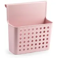 PlasticForte Badkamer/keuken hang opbergmandjes/organizers roze 26 x 24 cm - Opbergmanden