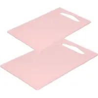 Forte Plastics Kunststof snijplanken set van 2x stuks oud roze 27 x 16 en 36 x 24 cm - Snijplanken