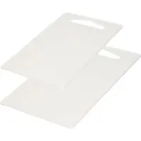 Forte Plastics Kunststof snijplanken set van 2x stuks wit 27 x 16 en 36 x 24 cm - Snijplanken