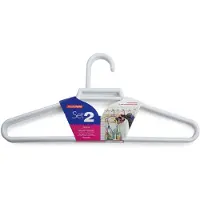 Forte Plastics 8x stuks kunststof kledinghangers in het wit 41 cm - Kledinghangers