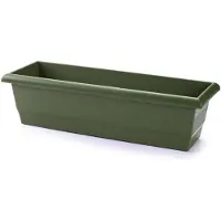 Forte Plastics Plantenbak - groen - rechthoekig - 60 x 20 x 16 cm - Plantenbakken