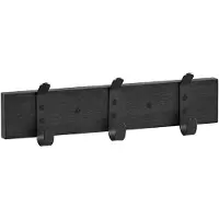 Acaza Wandkapstok met 3 Haken - compacte houten Muurkapstok - Industriële stijl - Zwart