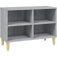 vidaXL Tv-meubel met houten poten 69,5x30x50 cm grijs sonoma eiken