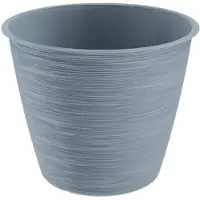 Prosperplast plantenpot/bloempot - kunststof - steengrijs - D20 x H17 cm - Plantenpotten
