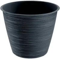 Prosperplast Plantenpot - kunststof - antraciet - D30 x H25 cm - Plantenpotten