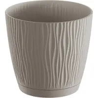 Prosperplast Plantenpot - kunststof - taupe - D19 x H18 cm - Plantenpotten