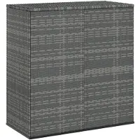 vidaXL Tuinbox 100x49x103,5 cm polyetheen rattan grijs