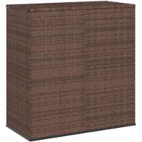 vidaXL Tuinbox 100x49x103,5 cm polyetheen rattan bruin