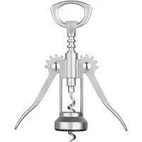 Secret De Gourmet Kurkentrekker zilver 6 x 3 x 17 cm - Flesopeners
