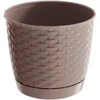 Prosperplast plantenpot - kunststof - D25 x H22 cm - taupe - Plantenpotten
