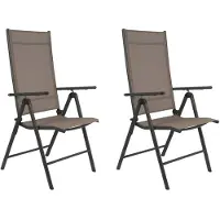 Lifetime Tuinstoelenset - 2x Stoel Santiago - in 7 Posities Verstelbaar - Opvouwbaar - Taupe
