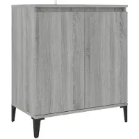 vidaXL Dressoir 60x35x70 cm bewerkt hout grijs sonoma eikenkleurig