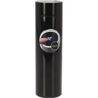 Excellent houseware RVS warmhoud thermofles / isoleerfles voor onderweg metallic zwart 450 ml - Thermosflessen