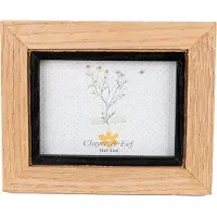 Clayre & Eef Fotolijst 7x10 cm Bruin Zwart MDF Fotokader Bruin Fotokader