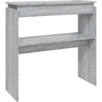 vidaXL Wandtafel 80x30x80 cm bewerkt hout grijs sonoma eikenkleurig