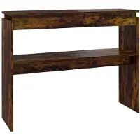 vidaXL Wandtafel 102x30x80 cm bewerkt hout gerookt eikenkleurig