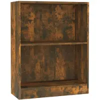 vidaXL Boekenkast 60x24x76 cm bewerkt hout gerookt eikenkleurig