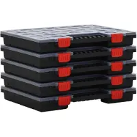 vidaXL Assortimentsdozen 5 st 40x30x5 cm polypropeen