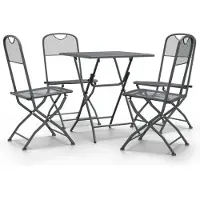 vidaXL 5-delige tuinset, metalen frame, antracietkleurig