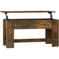 vidaXL - Salontafel - 101x49x52 - cm - bewerkt - hout - gerookt - eikenkleurig