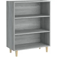 vidaXL Dressoir 69,5x32,5x90 cm bewerkt hout grijs sonoma eikenkleurig