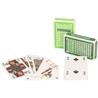 Clown Games Set van 4x clown games speelkaarten lichtgroen en donkergroen/plastic kaarten - Kaartspel