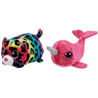 TY - Knuffel - Teeny Ty's - Jelly Leopard & Nelly Narwhal