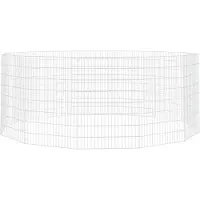 vidaXL Dierenverblijf 12 panelen 54x80 cm gegalvaniseerd ijzer