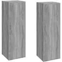vidaXL Tv-meubelen 2 st 30,5x30x90 cm bewerkt hout grijs sonoma eiken
