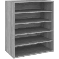 vidaXL Schoenenkast 60x35x70 cm bewerkt hout grijs sonoma eikenkleurig