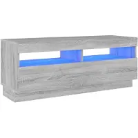 vidaXL Tv-meubel met LED-verlichting 100x35x40 cm grijs sonoma eiken