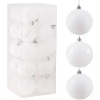Springos Kerstballen 20 Stuks 6 cm Wit