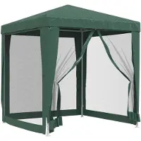 vidaXL vidaXL-Partytent-met-4-mesh-zijwanden-2x2-m-HDPE-groen