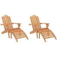 vidaXL Tuinstoelen Adirondack 2 st met voetensteunen acaciahout