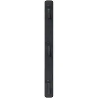 Acaza Verticale wandkapstok - met 3 haken - 6x67 cm - zwart