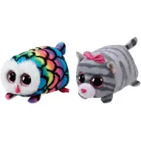 TY - Knuffel - Teeny Ty's - Hootie Owl & Cassie Mouse