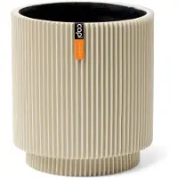 Capi Europe Vaas cilinder groove d19h21cm beige