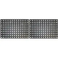 Benson 2x Deurmatten/buitenmatten rubber 60 x 40 cm - Deurmatten