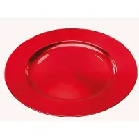 Wurm Rond kaarsenbord/kaarsenplateau rood van kunststof 33 cm - Kaarsenplateaus