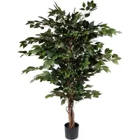 Kopu kunstplant ficus benjamina 120 cm in zwarte pot 1260 bladeren